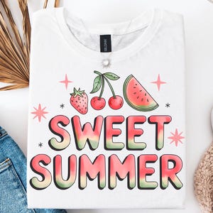 Sweet Summer Png, Summer Quote Png, Watermelon Png, Strawberry Png, Summer Shirt Design, Summer Png, Retro Summer Png, Happy Summer Png
