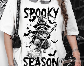 Spooky Season Png, Witch Raccoon Png, Halloween Raccoon Png, Spooky Raccoon Png, Raccoon Broom Png, Whimsical Raccoon Png, Funny Raccoon Png