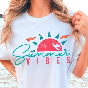 Summer Vibes Svg, Beach Vibes Svg, Summer Shirt Svg, Vacation Vibes Svg, Retro Summer Svg, Beach Life Svg, Palm Tree Svg, Sunkissed Svg Png