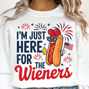 Funny Hot Dog Png, Fourth of July BBQ Png, Patriotic Food Humor Png, Independence Day Grill Png, Red White Blue Funny Png, Hot Dog Png