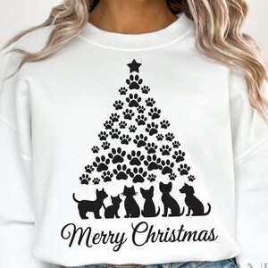 Merry Christmas Svg Png, Christmas Paw Tree Svg, kerstboom Svg, kerst kat Svg, kerst hond Svg, hond moeder Svg, kat moeder Svg