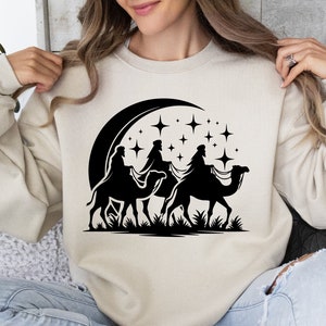 Reyes Magos SVG PNG, Escena de la Natividad SVG, Navidad Cristiana SVG, Nacimiento de Jesús SVG, Natividad Religiosa SVG, Silueta de la Natividad SVG Cortada, Cricut