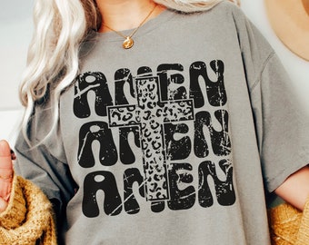 Amen Svg Png, Christian Svg, Pray Svg, Prayer Svg, Religious Svg, Bible Verse Svg, Jesus Svg, Church Svg Distressed Sublimation Shirt Design