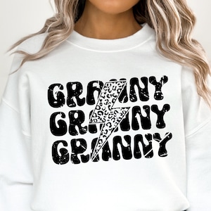 Grand-mère Svg png, vie de grand-mère, cadeau pour grand-mère, style rocker, imprimé léopard en détresse, chemise sublimation grunge mode grand-mère, dessins numériques