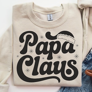 Papa Claus Svg Png, Santa Svg, Christmas Dad Svg, Papa Claus Shirt Design, Family Christmas Svg, Christmas Quote Svg, Santa Hat Svg Png