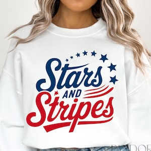Stars and Stripes Svg Png, patriottische typografie Svg, Fourth of July Svg, USA Stars and Stripes Svg, American Pride Svg, Independence Day Svg