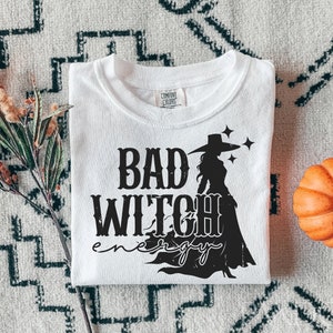 Energía de bruja malvada SVG PNG, Bruja divertida de Halloween SVG, Temporada espeluznante SVG, Vibras de Halloween SVG, Tema de bruja SVG, Cricut, Impresión por sublimación