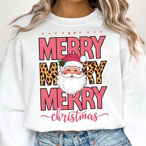 Leopard Merry Christmas Png, Christmas Png, Merry Christmas Png, Leopard Print Png, Cute Christmas Png, Christmas Quotes Png Santa Claus Png