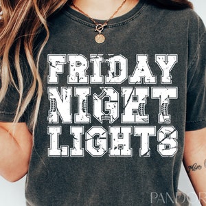 Friday Light Nights Svg Png, Distressed Football Shirt Design, Grunge Sublimation Print Digital File, Fall Sports, Game Day Instant Download