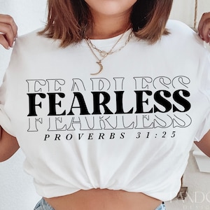 Fearless Svg Png, Bible Verse Svg, Christian Svg Quotes Shirt Design, Proverbs 31 25 Svg Jesus Svg Church Svg Cut File for Cricut Silhouette