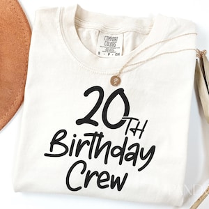 20th Birthday Crew SVG PNG, Twenty Birthday Squad Svg, It&#39;s My Birthday Svg Shirt Design, Happy Birthday Svg Cut, Cricut, Silhouette Eps Dxf