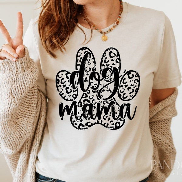 Dog Mama Svg Png, Distressed Dog Mom Svg Shirt Design, Grunge Gift for Mother's Day Cut, Cricut, Silhouette Eps Dxf Pdf Sublimation Prints
