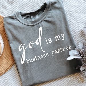 Dieu est mon partenaire commercial, Svg Dieu, Svg pour le propriétaire de petite entreprise, Svg fille patronne, Svg fait maison, Coupe Svg manifeste, Cricut, Silhouette