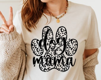 Dog Mama Svg Png, Distressed Dog Mom Svg Shirt Design, Grunge Gift for Mother&#39;s Day Cut, Cricut, Silhouette Eps Dxf Pdf Sublimation Prints