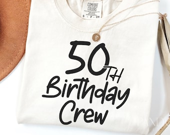 Tripulación del 50.º cumpleaños SVG PNG, Escuadrón del 50.º cumpleaños Svg, Diseño de camiseta Svg "Es mi cumpleaños", Corte Svg de feliz cumpleaños, Cricut, Silueta Eps Dxf