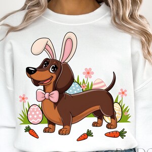 Easter Dachshund Png, Cute Easter Dog Png, Dachshund Bunny Ears Design Png, Funny Easter Puppy Clipart Png, Easter Png, Dog Mom Png