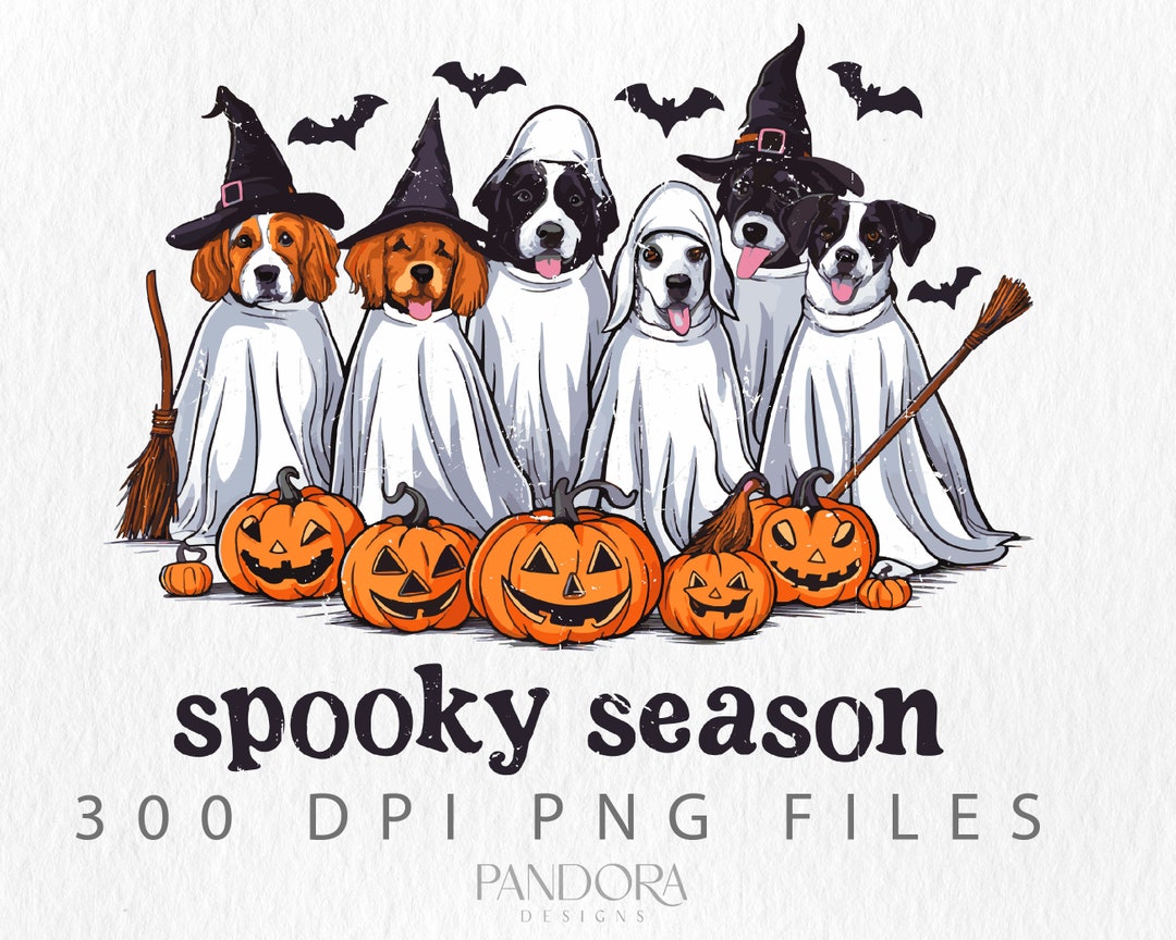 Spooky Season Png, Halloween Png, Ghost Dog Png, Pumpkin Png, Ghost Png ...