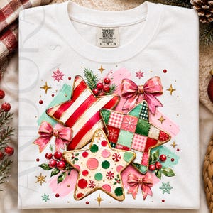 Julstjärnakaka Png, rosa rosett-semestermönsterdesign, sublimeringsdigital fil