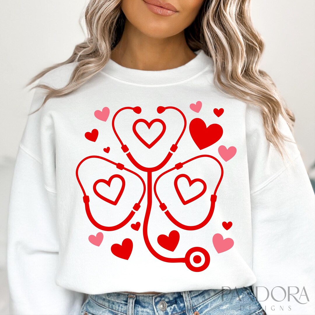 Nurse Valentine's Day Svg Png, Nurse Valentines Shirt Design ...