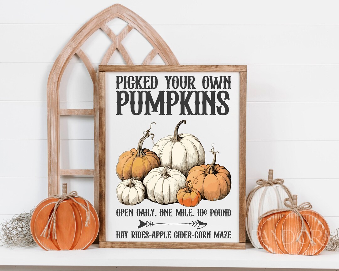 Picked Your Own Pumpkins Png, Farm Fresh Png, Fall - Autumn Sign Png ...