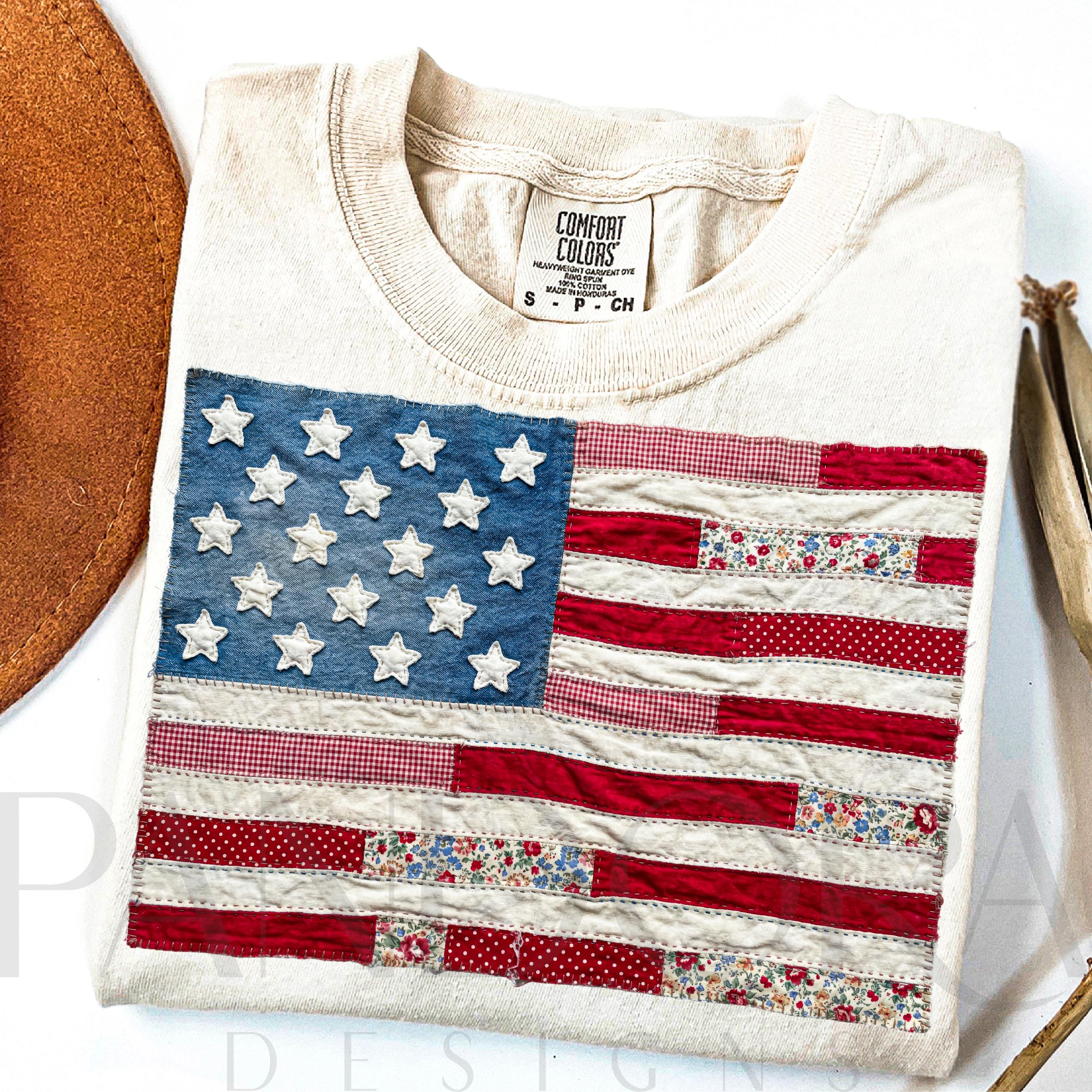 Patchwork Flags American Flag Png, Patriotic Quilt Flag Design, 4th of July Patchwork ...