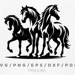 Chevaux Svg, Svg cheval, fichiers Svg équestre, Svg équin, Svg western, Svg animaux de la ferme, Svg de silhouette animale, Cow-girl SVG Rodéo Svg