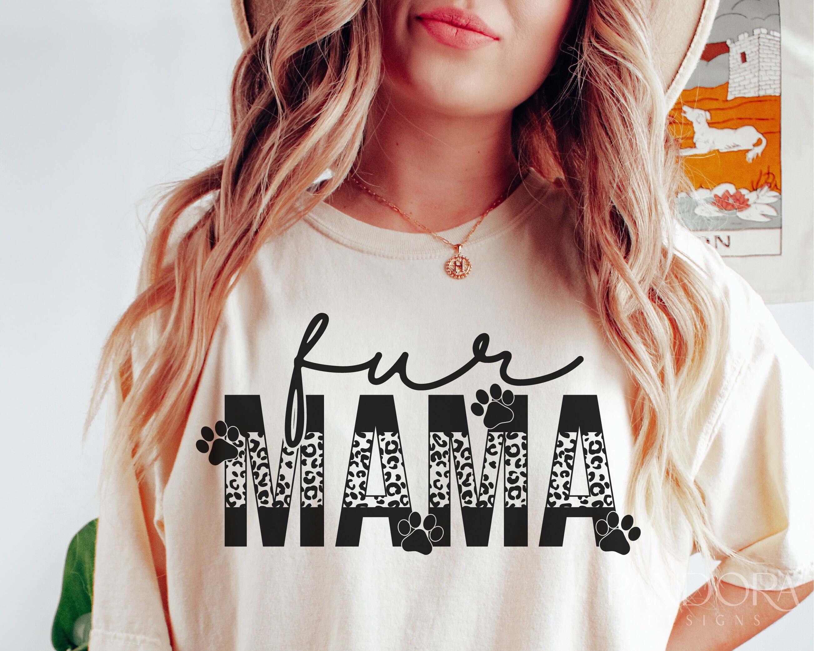 Fur Mama Svg Png, Fur Mom, Fur Lover, Dog, Cat, Mom, Mama, Lover, Cut, Cricut, Silhouette Eps Dxf Pdf Half Leopard Print Vinly Decal Vector