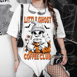 Little Ghost Coffee Club Png, Ghost Coffee Png, Halloween Coffee Png, Spooky Coffee Lover Png, Jack O Lantern Coffee Png, Autumn Coffee Png