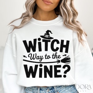 Sorcière chemin vers le vin Svg, Svg Halloween, Svg drôle de sorcière, Svg vin Halloween, Svg vin, Svg sorcière, vin Halloween Svg, Clipart sorcière du vin