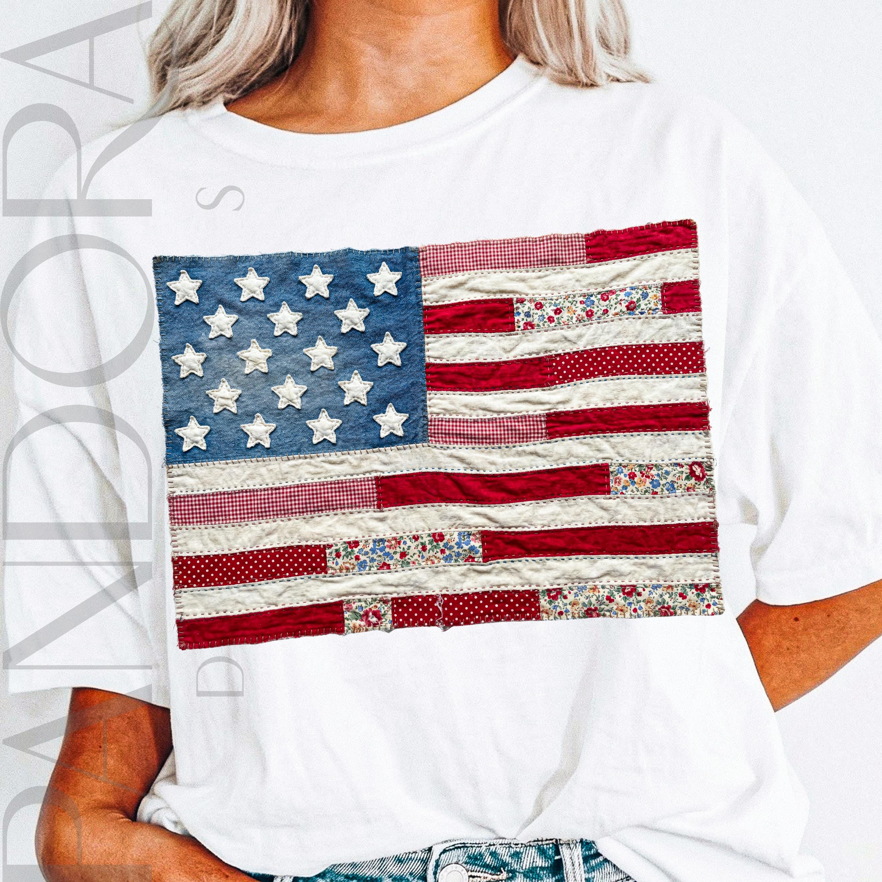 Patchwork Flags American Flag Png, Patriotic Quilt Flag Design, 4th of July Patchwork ...