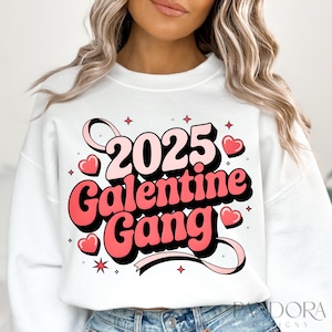 Galentine Bande 2025 Png, Galentines Png, Retro Valentinstag Png, glücklicher Valentinstag Png, Valentinstag Shirt Png, Herz Png, Liebe Png