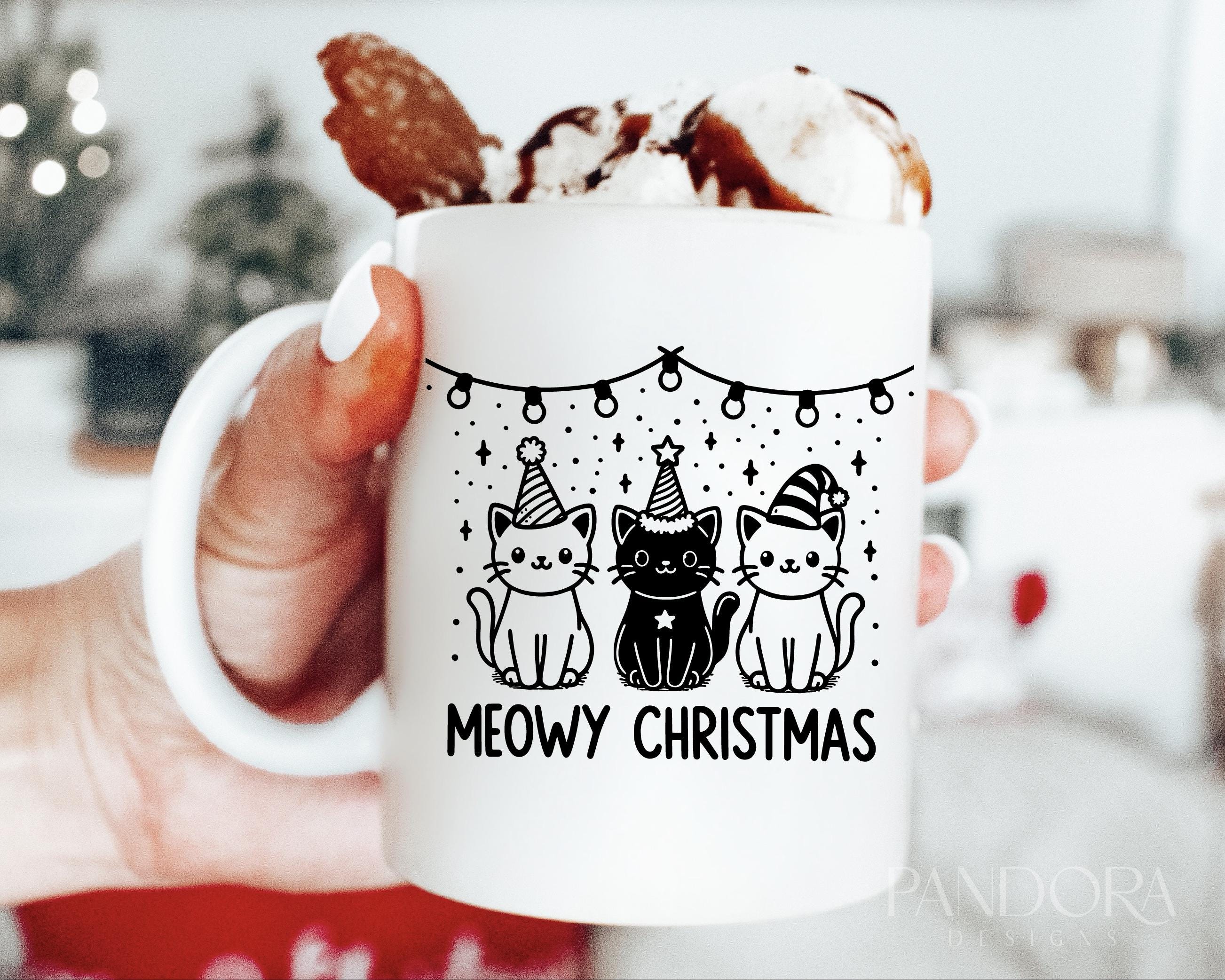 Meowy Christmas Svg Png, Christmas Cat Svg, Cat Mom Png, Cat Lover Gift ...