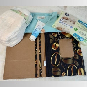 Cartera de mano con forma de grano de café, pañal, toallitas húmedas, bolso, bolsa de pañales, regalo para bebé nuevo, baby shower, bebé, accesorio para bebé, recién nacido, algodón