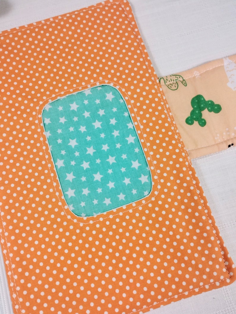 Alpaca diaper nappy and wet wipes wallet clutch,bag,diaper bag,nappy bag,new baby gift,baby shower,baby,baby accessory,newborn,orange cotton zdjęcie 9