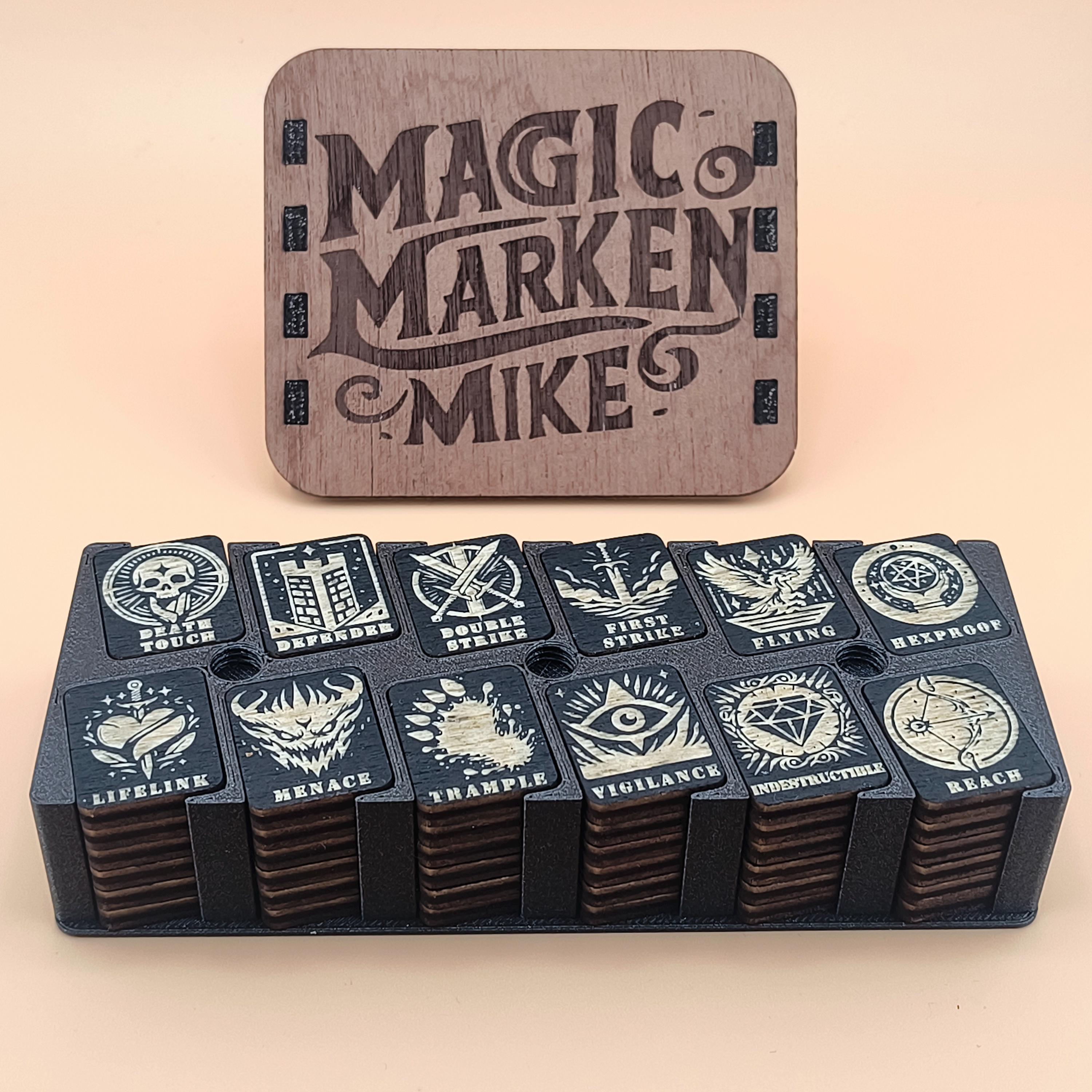 MTGアビリティカウンターセット（木製、72個）収納ボックス付き