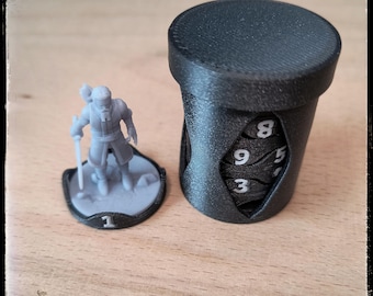 Numbered Bases with Storage Box for your Tabletop Miniatures and Games like D&D (DnD), DSA, Call of Cthulu,Pathfinder - 3D Printed - 25mm