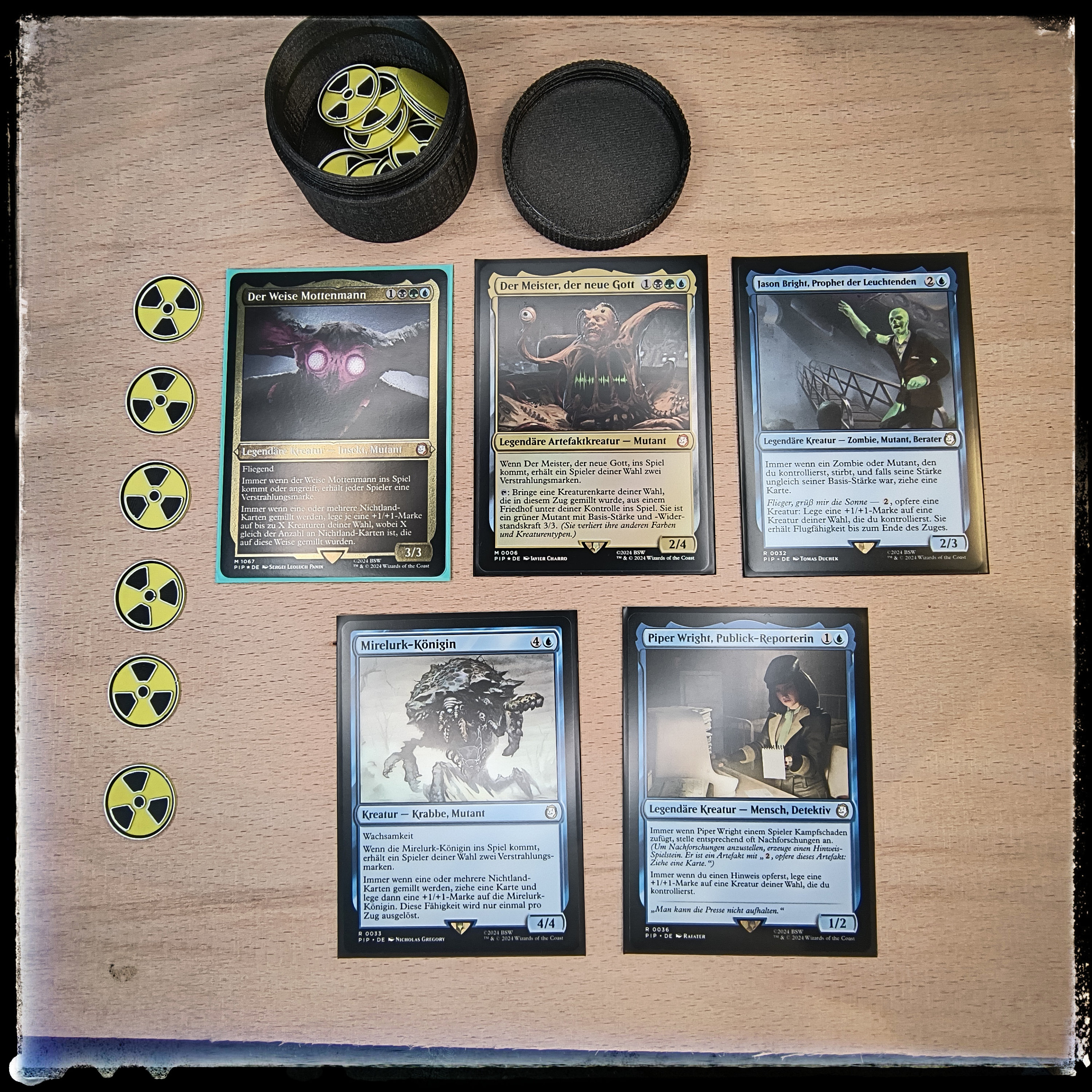 25x Rad Counter / Radiation Tokens Compatible With MTG With Storage Box ...