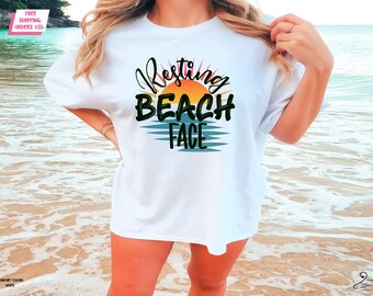 Resting Beach Face, Beach, Beach Tshirt, Vacation, Summer, Summer Vacation, Spring, Sun, Lake, Coverup, Funny, Pool