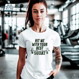 Hit me with your best squat, Squat, Cute Gym Shirt, Tee, Workout shirt, power, Workout Mom gift, Funny Squat Tshirt, Workout funny, pump