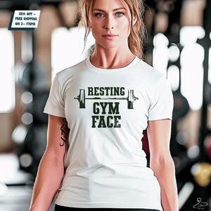 Resting gym face, Squat, pump, Cute Gym Shirt, Tee, Workout shirt, Workout Mom gift, Funny Squat Tshirt, Workout funny, power, resting face