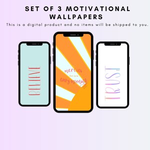 Inspirational Wallpapers | Set of 3 Phone Wallpapers | Phone Wallpaper Pack | Digital Download | High Resolution | Christian Wallpapers