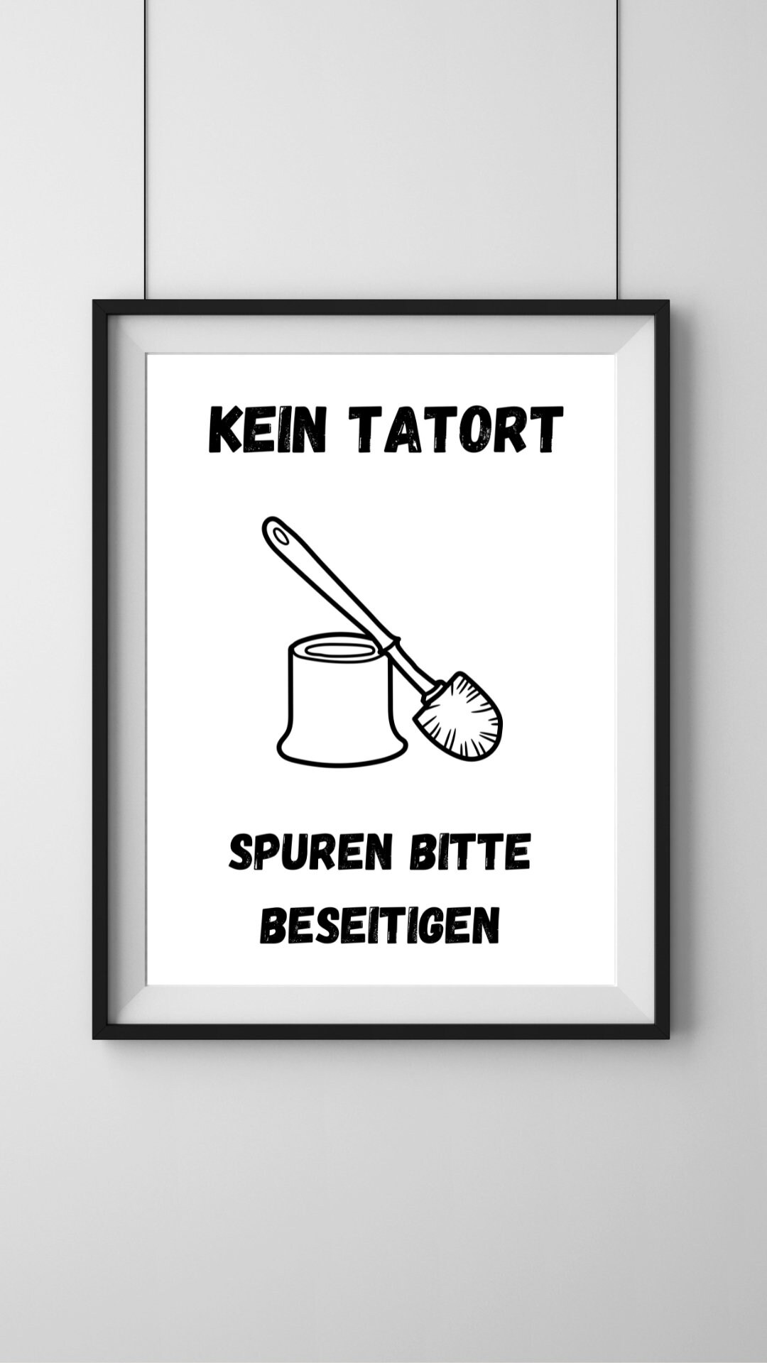 Badezimmer Poster witzig  Tatort Spruch Toilette – MrTKBooker