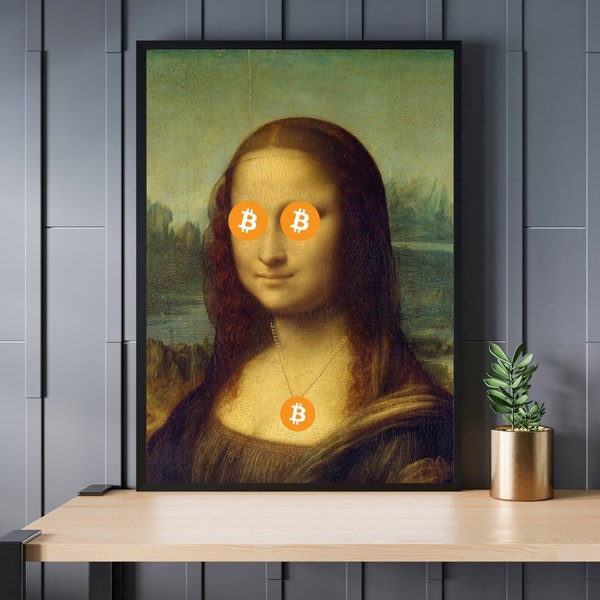 Poster I MONA LISA BITCOIN I Krypto