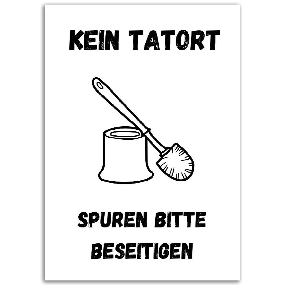 Badezimmer Poster witzig  Tatort Spruch Toilette – MrTKBooker