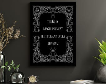 Witchy Spider Quote Print: Gothic Magic Witchcore Wall Art (Digital Download)