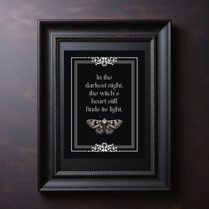 Witch&#39;s Heart Gothic Print: Wiccan Pagan Wall Art (Digital Download)