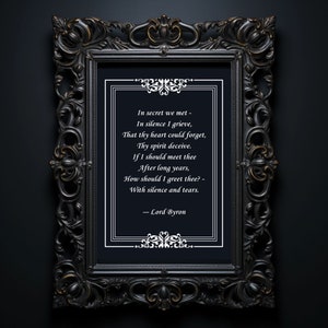 Lord Byron Quote Print: Dark Academia Romantic Poetry (Digital Download)