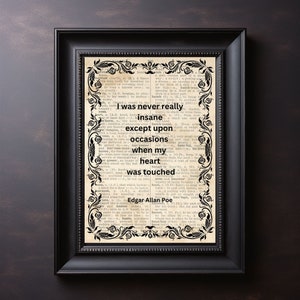 Edgar Allan Poe Quote Print: Gothic Literary Art (Digital Download)