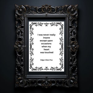 Edgar Allan Poe Quote Print: Gothic Literary Wall Art (Digital Download)