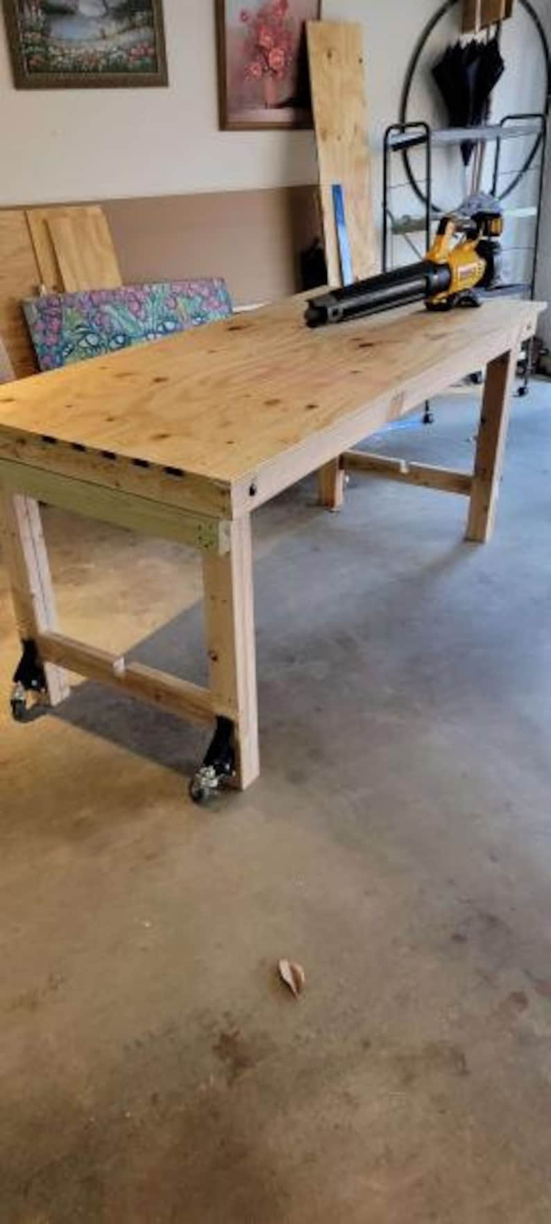 Collapsible, and Wall Hangable Work Table, Plans Only Etsy